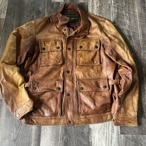 Eddie Bauer super soft brown leather jacket